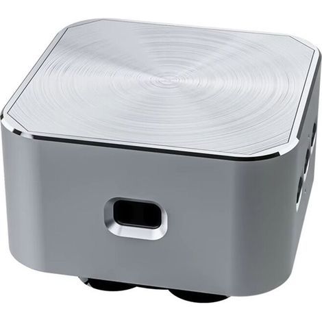 Enceinte à Conduction Osseuse avec Radio FM, Haut-Parleurs Audio Résonants, Haut-Parleur Stéréo Sans Fil, Argent (1/2)