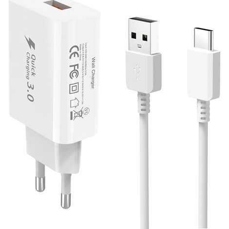 Charger Type C Charging Cable A12 5G A13 A14 A15 A16 A05S A04S A34 A23 A53 A55 A33 A35 A26 S25 S24 S23 S22 S21 Adapter 2m USB C Cord for Phones Laptops (1/5)