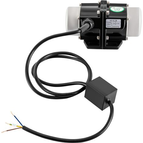 50W Moteur Vibrant 220V, Vibrateur Asynchrone avec Coque en Alliage d'Aluminium, Moteur Vibrant Électrique, Moteur Multifonction pour Équipement Mécanique (Noir) (1/5)