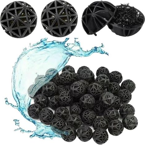 150 Pièces Bioboules pour Filtre d'aquarium, 16mm Filtration d'Aquarium Bio Ball, Filtration D'aquarium Boules Bio, Bio Boules Bio Balls, pour Filtre Externe, Aquarium, étang, Aquarium (1/5)