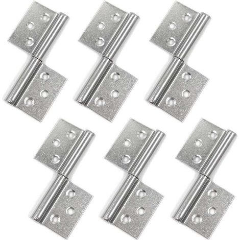 Charnières soudées, baguettes de soudure en inox pour portes métalliques, longueur 10 mm (paquet de 6) (1/4)