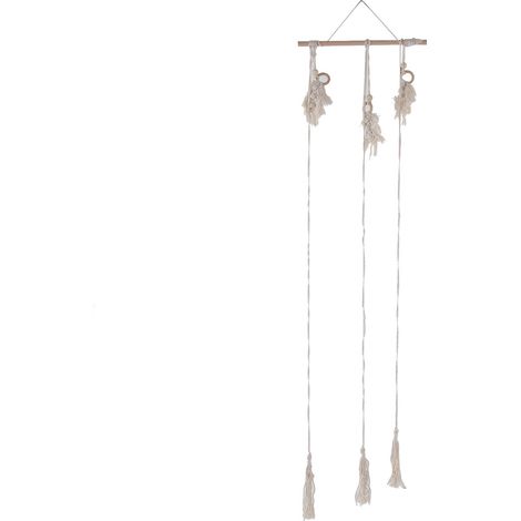 Ins bohème style chapeau porte-chapeau artisanal en corde coton tricoté rangement D (1/5)