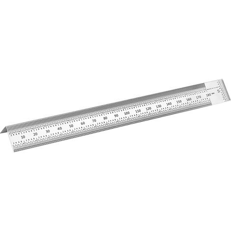 Règle d'angle de traçage en acier allié de 180 mm pour le travail du bois, outils de marquage et de mesure en menuiserie (1/5)
