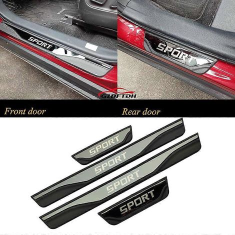 Accessoires automobiles Plaque de seuil de porte pour Tesla Model Y Bande de protection d'entrée intérieure 2020-2024 ( ) (1/5)