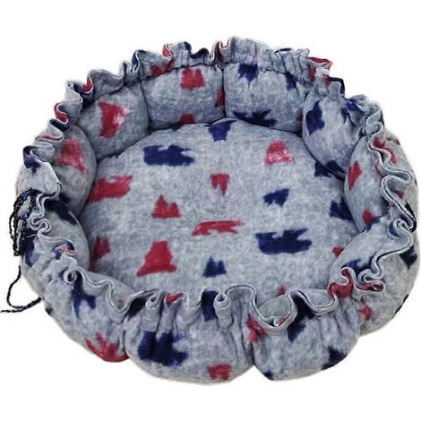 1. Runder Katzenkorb, gestepptes Bett mit Kordelzug, Welpenkennel, warme Winterkatzenmatte, Größe XL-19, komfortabel und gemütlich.