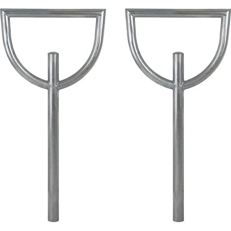 2x Fahrradanlehnbügel 115 x 56 cm Stahl feuerverzinkt Ø 60 mm zum Einbetonieren Fahrradständer Typ D (1/5)