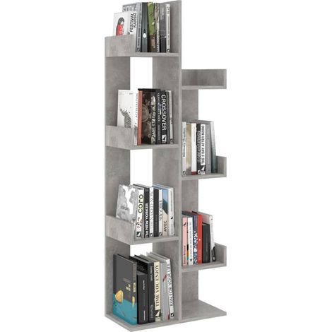 Bibliothèque Gris béton 48x25,5x140 (1/5)