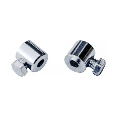 Morsetto serracavi Ø 4 mm. in ferro zincato con vite laterale 4 pz.