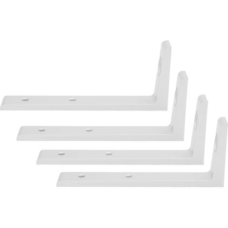 Lot de 4 équerres en aluminium L angle droit argent, supports de fixation réparation à rainure unique 2020 (1/5)