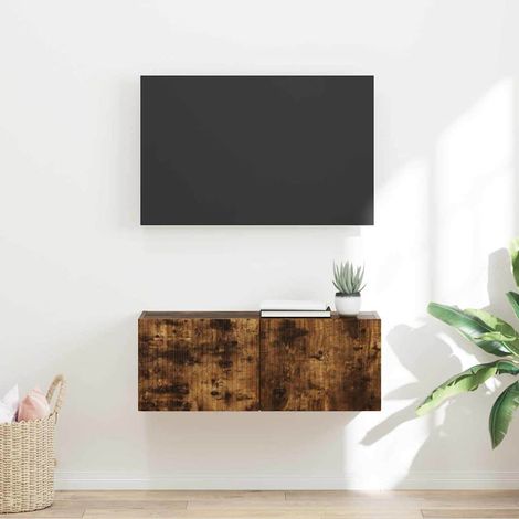 TV-Wandschrank Geräucherte Eiche 78,5 x 31 x 29,5 cm (1/5)