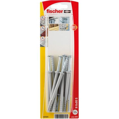 Tassello a chiodo N 6x80 S blister da 12 - Fischer