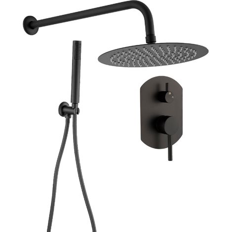 Kit de douche à encastrer NALA noir mat