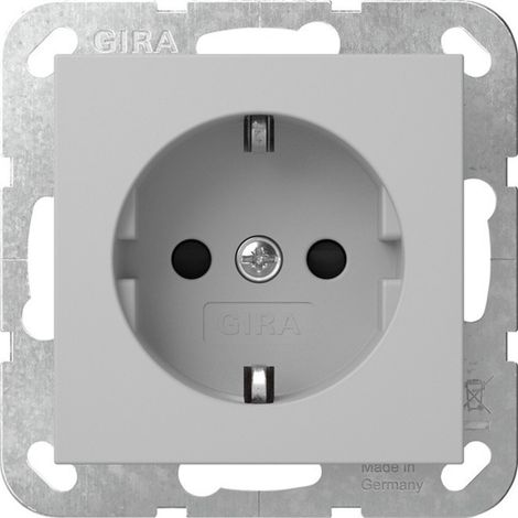 Gira SCHUKO-Steckd. SP System 55 Grau m [4453015], 4453 015