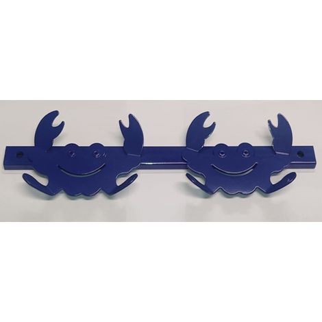 BOLIS ITALIA - APPENDIABITI GRANCHIO DA 2 POSTI - IN METALLO VERNICIATO BLU