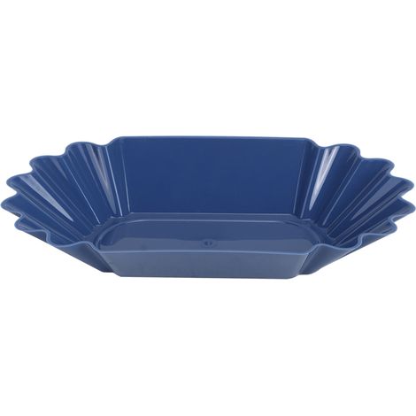 Assiette de présentation pour grains de café en plastique PP alimentaire bleu foncé, plateau de démonstration pour cuisine domestique (1/5)