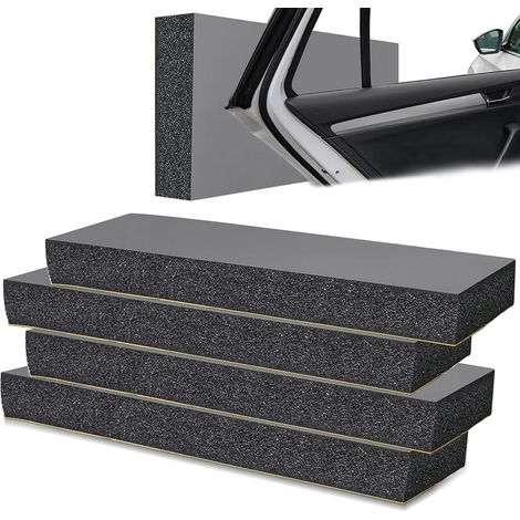Garage Wall Protectors, 4 Pcs 30 x 10 x 3 cm Car Door Bumper, Eva Foam Sheets Self Adhesive Protector Guards for Car Door Parking Protection(Black)