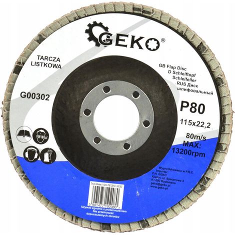 Disco lamellare 115mm P80 geko (10/25/200) (1/3)