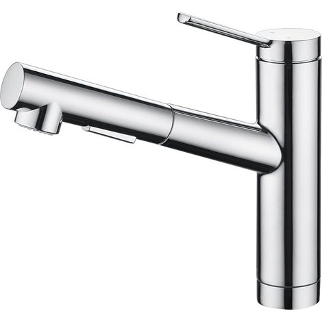 Robinet Cuisine avec Douchette Extractible, Robinet Évier avec 2 Modes de Jet, Robinet Pivotant à 120°, Mitigeur Monocommande Évier, Noir Mat (1/5)