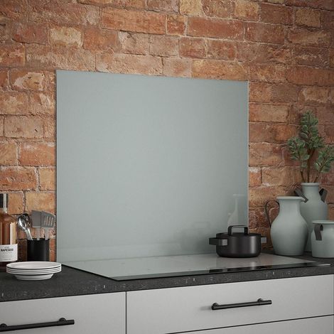 Splashback Slate Grey Glass Kitchen Backsplash 900mm x 750mm x 6mm (1/5)