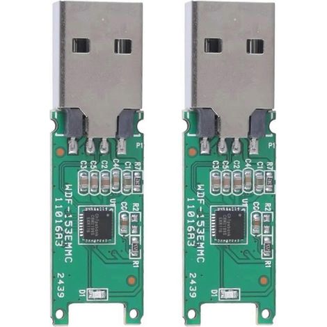 eMMC USB 2.0 Adapter (2 Stück), EMCP PCB Motherboard 153 169, Hauptsteuerplatine für USB-Flash-Laufwerk (ohne Flash-Speicher). (1/5)
