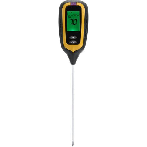 Nuovo tester per terreno 4 in 1 di precisione: pH, umidità, luce - Precisione 0,1, batteria non inclusa --Crezuo