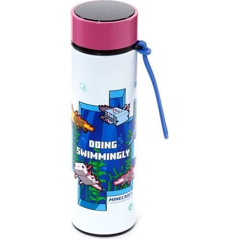 Bouteille isotherme Minecraft Axolotl, acier inoxydable, 450 ml (1/5)
