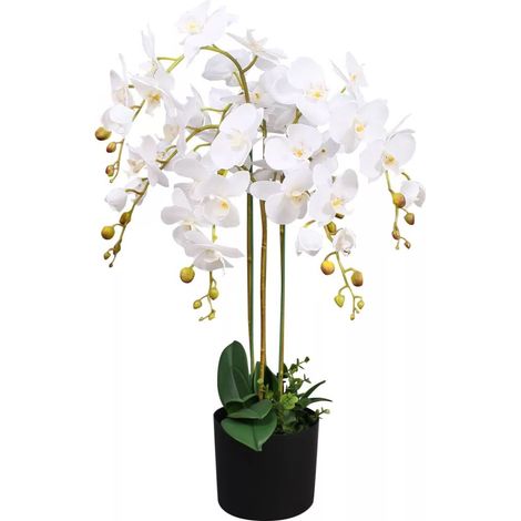 85cm Artificial Deluxe Bush Orchid White (1/4)