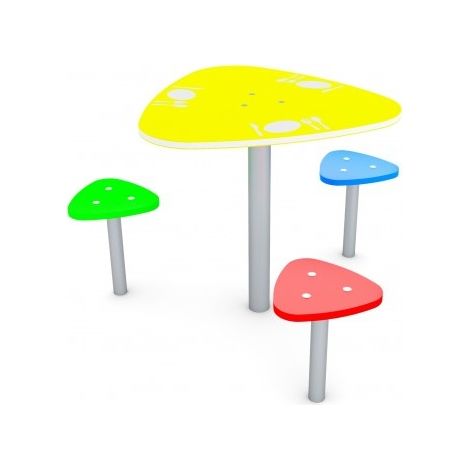Tavolino E Sedute Gioco Per Parchi Arredo Urbano (1/2)