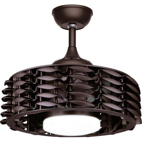 Ventilador de techo LED “Alum” regulable con control remoto (24W 3CCT 2410lm) IP20 Ø55cm color wengué (1/5)