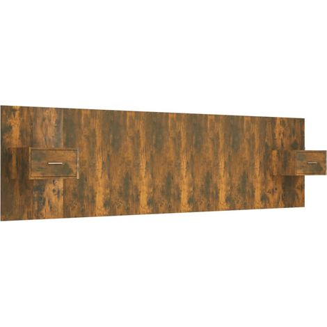 Maison Exclusive - Testiera Letto con Comodini in Legno Multistrato Rovere Fumo