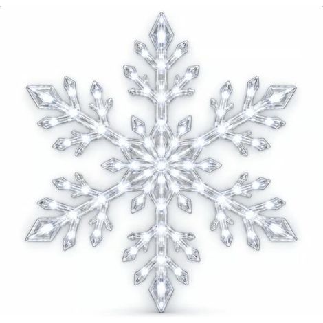 New 12PCS LED Snowflake Wall Lights - Adhesive Winter Wonderland Christmas Decoration Home Decor - White with Wireless Remote Control - 6PCS