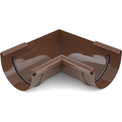 Gouttière d'angle intérieure 90° marron - Système 100 (1/2)