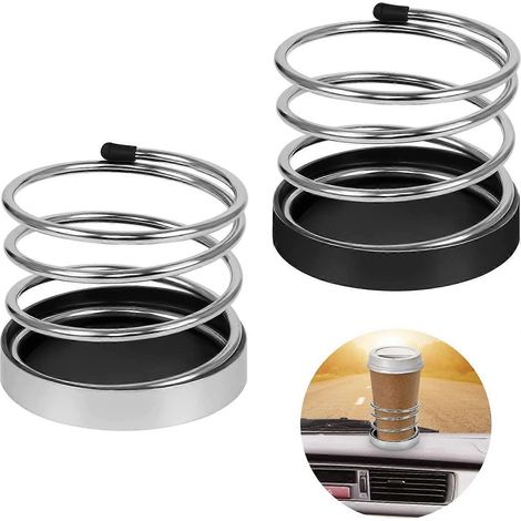 Lot de 2 porte-gobelets de voiture en acier inoxydable