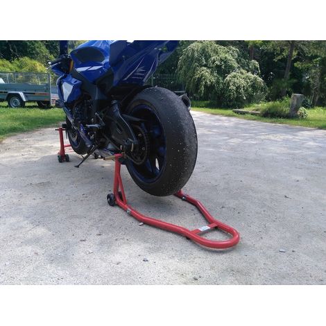 Le Poisson Qui Jardine – Béquille d'atelier arrière pour motos – Charge maximale 450 kg – Stabilité accrue pour garage et circuit – Installation facile (1/5)