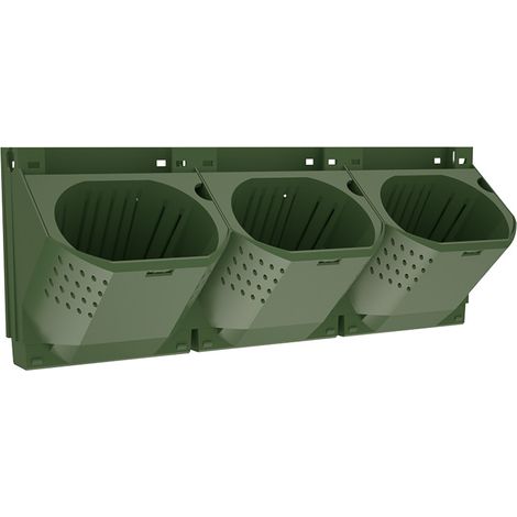 Pot de mur de jardin vertical, pot de plantes empilable, pot de fleurs à fixer au mur pour balcon, jardin, maison, bureau, passage de porte, cour (1/4)
