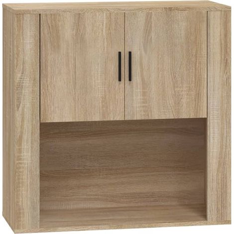 Armoire murale Salon,Meuble bas de Rangement,Meuble TV Chêne sonoma 80x33x80 cm Bois d'ingénierie -44685 (1/5)