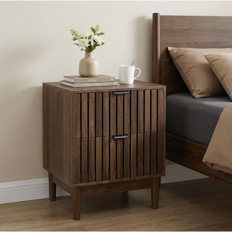 Mueble auxiliar moderno con cajones nogal OKMYHOME (1/5)