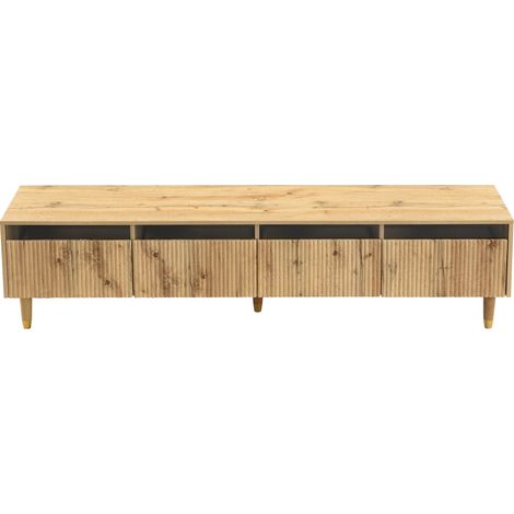 Mobile TV moderno in legno 178 cm con 4 cassetti, MDF e acrilico (1/5)