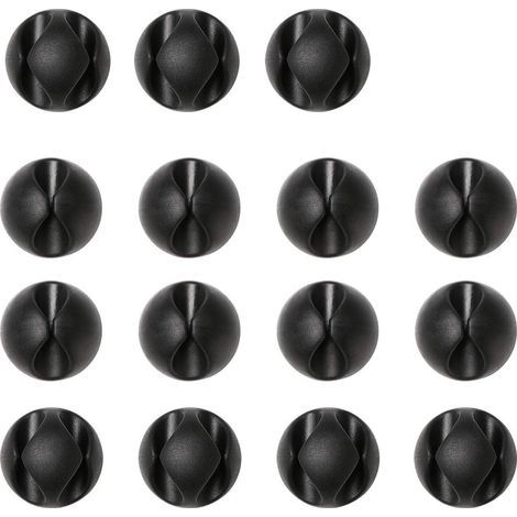 15pcs Clips Câble, Rangements de câbles et serre-câbles, Maintient et Cache-câbles pour Fils Electriques, Câbles de Charge, Chargeurs de Téléphones Cellulaires, Câbles Audio (1/5)