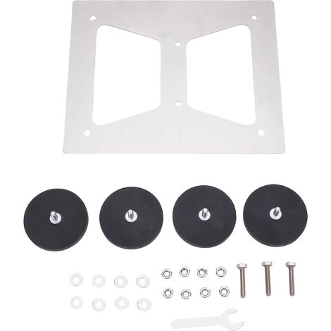 Kit de montaje para techo solar de coche, soporte magnético de acero inoxidable para antena satelital de techo, para ventana trasera y parabrisas delantero. (1/5)