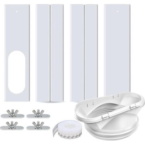 Joint de fenêtre pour climatiseur mobile - Kit de fenêtre réglable - Tuyau d'évacuation d'air portable - Joint de fenêtre réglable - Ventilation AC (1/5)