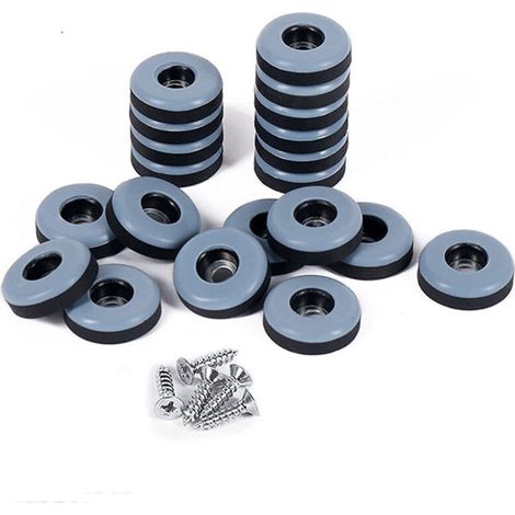 Lot de 32 patins de chaise à clouer 22mm – Teflon (PTFE) pour sols durs – Fixation par vis – Protection contre égratignures