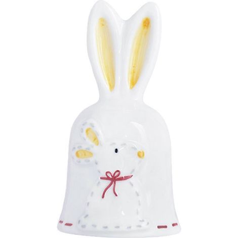 Cloche de commande, cloche de Pâques, cloche de service client, cloche de réception, céramique blanche, son clair, 1 pièce (1/5)