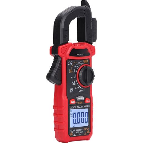 Digitales Zangenamperemeter, Multimeter, Voltmeter, AC/DC-Tester, Temperaturmessung, Kapazitätsmessung, Widerstandsmessung, Dioden (1/5)