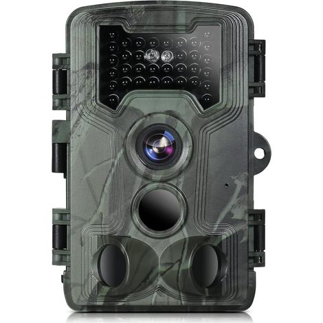 Caméra de Chasse Surveillance 36MP 1080P IP66 Étanche Écran LCD, Avec 34Pcs LED Vision Nocturne Infrarouge Jusqu'à 65FT et Grand Angle 120° pour Observation d'animaux Sauvages (1/5)