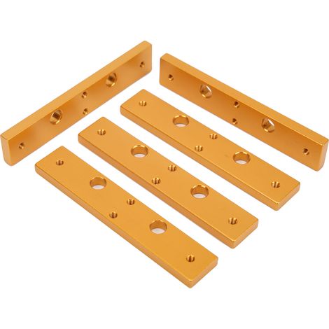 Lot de 5 Blocs Fixation Gorge Buse Double Aluminium Doré pour Extrudeur MK8 Pièce Imprimante 3D (1/5)