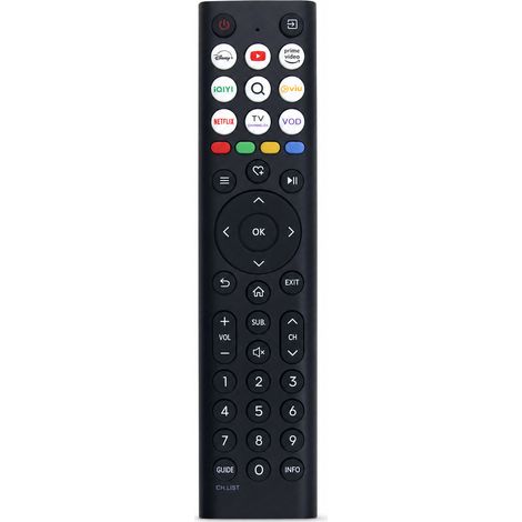 Télécommande de Remplacement Compatible avec TV Hisense EN2O38H, Boutons Streaming, Sans Configuration (1/5)