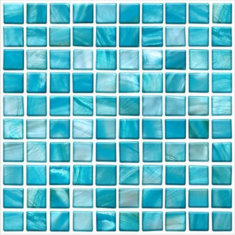 20x Stickers Carrelage Auto-adhésif Sticker pour Salle de Bain Cuisine Mural Autocollant Carreau Imperméable et étanche à l'humidité 10cm x 10cm (1/5)