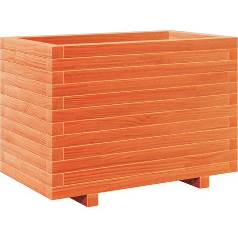 Vassoio per fioriera aiuola rialzata piante fiori terrazza giardino cera 70 x 40 x 49,5 cm legno di pino massiccio marrone 020038484