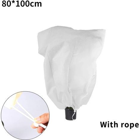 (80 cm x 100 cm - 1 pièce) Housse de protection pour plantes en tissu non tissé, sac de protection pour fruits, protection hivernale contre le froid et le gel, filet antigel pour plantes (1/4)